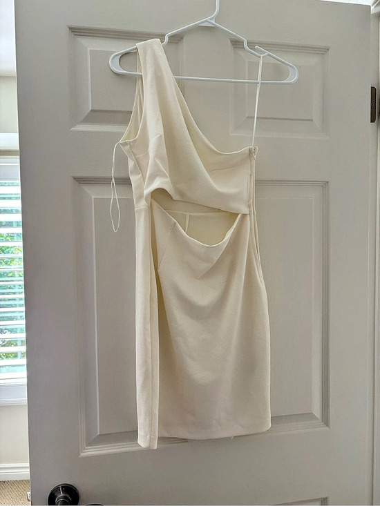 Dynamite Dresses & Skirts - Draped Back Mini Dress in White Like New